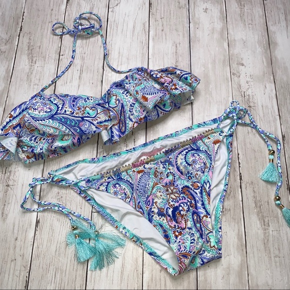 2 piece Victoria’s Secret bikini tassel sz Large - Picture 1 of 5